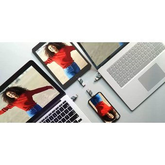  USB-флешка Sandisk 256Gb iXpand Flip SDIX90N-256G-GN6NE USB3.1 зеленый/серебристый 