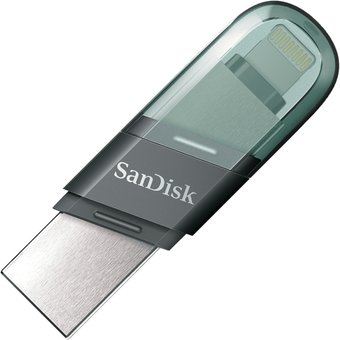  USB-флешка Sandisk 64Gb iXpand Flip SDIX90N-064G-GN6NN USB3.1 зеленый/серебристый 