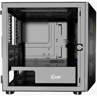  Корпус Powercase CMIMH3B-L3 Mistral Micro H3B Mesh LED, Tempered Glass, 2x 140mm + 1х 120mm 5-color fan, черный, mATX (CMIMH3B-L3) 