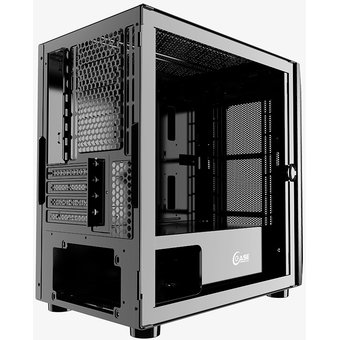  Корпус Powercase CMIMH3B-L3 Mistral Micro H3B Mesh LED, Tempered Glass, 2x 140mm + 1х 120mm 5-color fan, черный, mATX (CMIMH3B-L3) 