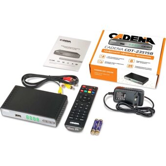  Ресивер DVB-T2 Cadena CDT-2351SB черный 