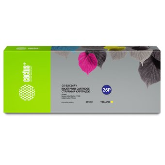  Картридж струйный Cactus CS-SJIC26PY желтый (295мл) для Epson ColorWorks TM-C7500 