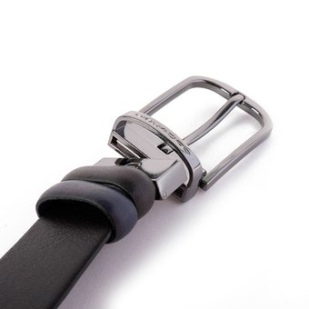  Ремень мужской Piquadro Black Square CU4877B3/NBLU2 черный/синий натур.кожа 