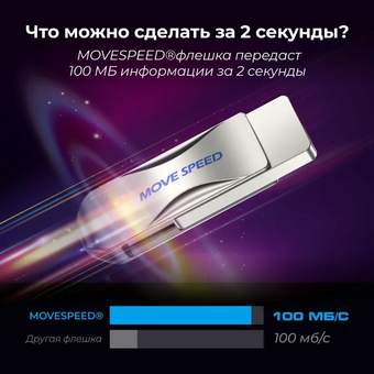  USB-флешка Move Speed YSULSP (YSULSP-128G3S) USB 3.0 128GB серебро металл 