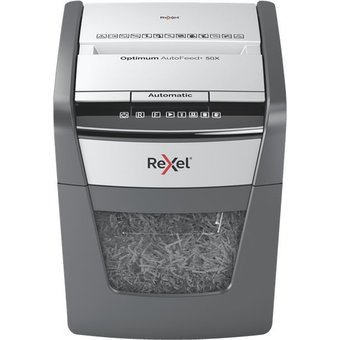  Шредер Rexel Optimum AutoFeed 50X 2020050XEU черный с автоподачей 