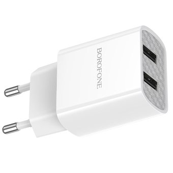  СЗУ Borofone BA53A Powerway dual port 2.1A, white 