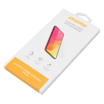  Защитное стекло для экрана Digma для Apple iPhone 12 Pro Max прозрачная 1шт. (DGG1AP12PM) 
