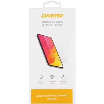  Защитное стекло для экрана Digma DGG1AP13PM для Apple iPhone 13 Pro Max прозрачная 1шт. 