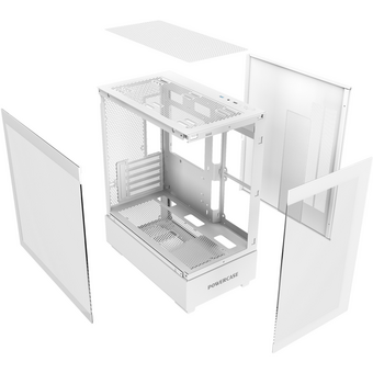  Корпус Powercase Vision Micro M (CVMMW-L0), Tempered Glass, белый, mATX 