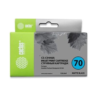  Картридж струйный Cactus CS-C9448A №70 черный матовый 130мл для HP DJ Z3100 