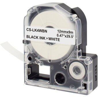 Картридж ленточный Cactus CS-LK4WBN для Epson LW300/LW400/LW700/LW600P/LW1000P/K400/Z700/Z900 