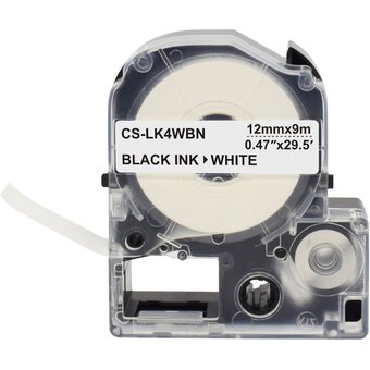  Картридж ленточный Cactus CS-LK4WBN для Epson LW300/LW400/LW700/LW600P/LW1000P/K400/Z700/Z900 