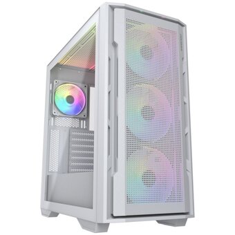 Корпус Cougar Uniface X RGB White, 3x140mm ARGB +1x120mm ARGB Fan, ARGB Fan Hub, без БП, белый, E-ATX 