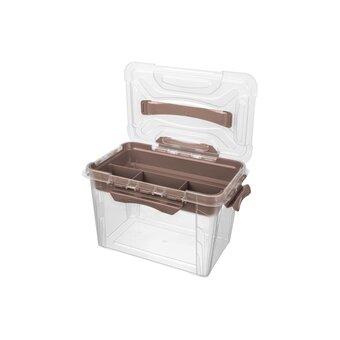  Ящик универсальный Econova Grand Box 433224214 с замками и вставкой-органайзером, 6,65л 