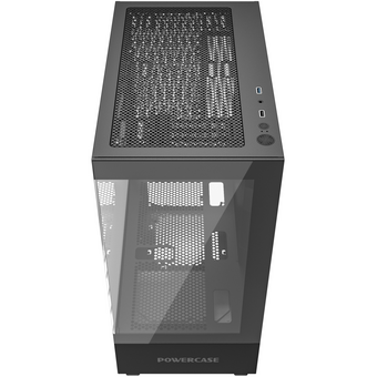  Корпус Powercase Vision Micro M (CVMMB-L0), Tempered Glass, чёрный, mATX 