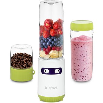  Блендер стационарный Kitfort КТ-3033-2 белый/салатовый 