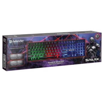  Клавиатура Defender Spark GK-300L RU, RGB подсветка 