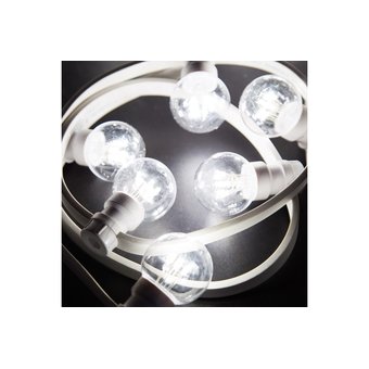  Гирлянда Neon-Night 331-305 Galaxy Bulb String 10м белый каучук 30 ламп*6 белые влагостойкая IP65 