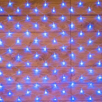  Гирлянда Neon-Night 215-123 Сеть 1,5х1,5м прозрачный ПВХ 150 Синие 