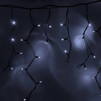  Гирлянда Neon-Night 255-245 Айсикл (бахрома) светодиодный 5,6 х 0,9 м черный провод каучук 230 В диоды белые 240 