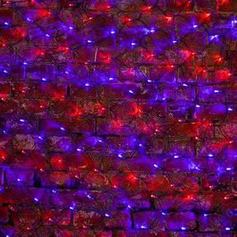  Гирлянда Neon-Night 215-033 Сеть 2,5х2,5м черный ПВХ 432 Красные/Синие 