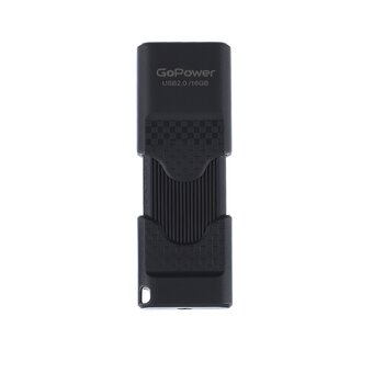  USB-флешка GoPower Slider 00-00025963 16GB USB2.0 пластик черный 