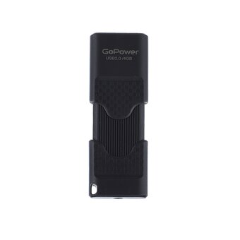  USB-флешка GoPower Slider 00-00025961 4GB USB2.0 пластик черный 