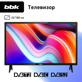  Телевизор BBK 24LEM-1049/T2C черный 