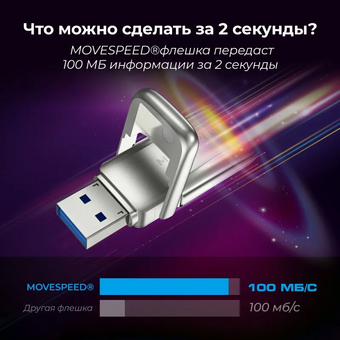  USB-флешка Move Speed YSUKD (YSUKD-32G3N) USB 3.0 32GB серебро металл 