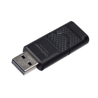  USB-флешка GoPower Slider 00-00025961 4GB USB2.0 пластик черный 