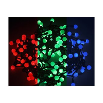  Гирлянда Neon-Night 303-519 Мультишарики 23 мм 10 м черный ПВХ 80 диодов цвет RGB 