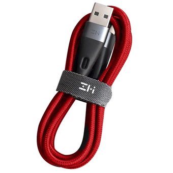  Кабель USB/Type-C Xiaomi ZMI 200 см 3A Материал оплетки нейлон/кевлар (AL786) красный 