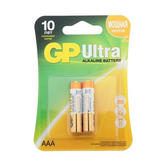  Батарейка GP LR03/2BL Ultra 