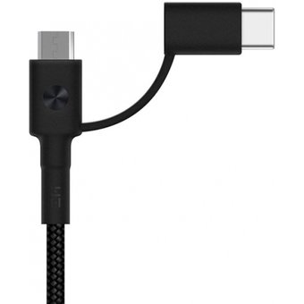 Кабель 2 in 1 USB Type-C/Micro Xiaomi ZMI 100 см Материал оплетки нейлон/кевлар (AL403) черный 