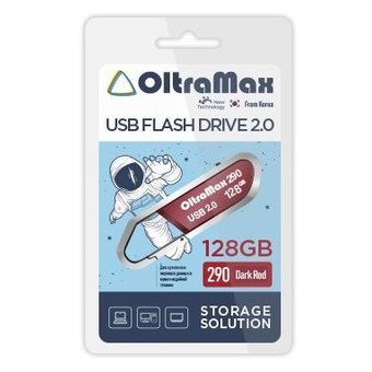  USB-флешка USB OLTRAMAX OM-128GB-290-Dark Red 