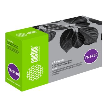  Картридж лазерный Cactus CS-TN3430 черный (3000стр.) для Brother HL L5000/5100/5200/6250/6300/6400 