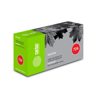  Тонер Картридж Cactus CS-C724 черный для Canon LBP 6480/6750/6480x/6750dn (6000стр.) 