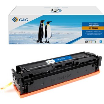  Картридж лазерный G&G GG-CF541X голубой 2500стр для HP CLJ M254dw/M254nw/M281FDN/M281FDW/M280NW 