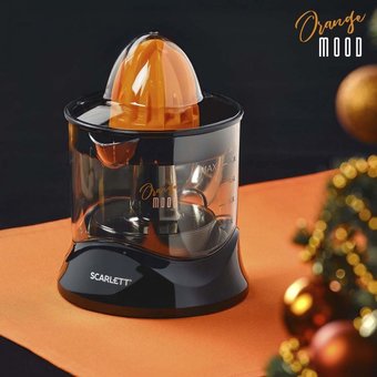  Соковыжималка цитрусовая Scarlett SC-JE50C09 черный/оранжевый 