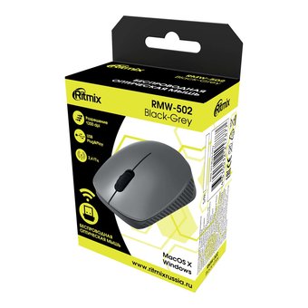  Мышь RITMIX RMW-502 серый 