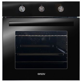  Духовой шкаф GINZZU HOE-255 черное стекло 