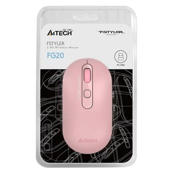  Мышь A4Tech Fstyler FG20 розовый 