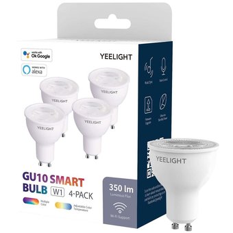  Умная лампа Yeelight Essential W1 GU10 4.5Вт 350lm Wi-Fi (4шт) (YGYC0120004WTEU) 