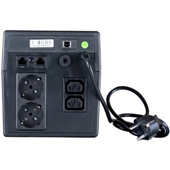  ИБП ExeGate EP212520RUS Power Smart ULB-1500 LCD (1500VA, Black, 2 евророзетки+2 розетки IEC320, USB) 