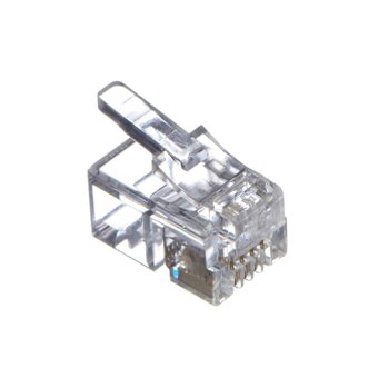  Коннектор Netko Optima NC-RJ-9-4p4c)-20 RJ-9 4P4C категория 5e, 20 шт. 