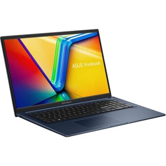  Ноутбук Asus VivoBook 17X X1704ZA-AU342 (90NB10F2-M00DE0) Core i7 1255U 16Gb SSD512Gb Intel Iris Xe graphics 17.3" IPS FHD (1920x1080) noOS blue 