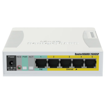  Коммутатор MikroTik RouterBoard 260GSP (RB260GSP/CSS106-1G-4P-1S) 