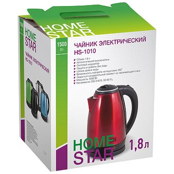  Чайник Homestar HS-1010 красный 