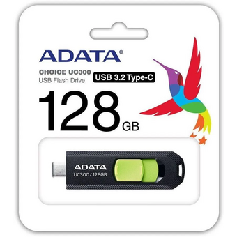  USB-флешка A-DATA UC300 ACHO-UC300-128G-RNB/BU 128GB, USB 3.2/TypeC, синий/голубой 