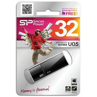  USB-флешка Silicon Power Ultima U05 SP032GBUF2U05V1K 32GB, USB 2.0, Черный 